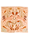 Wild Horse Prairies in Peach Cowgirl Wild Rag: Western Scarf Bandana Silk Tencel Wildrag