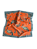Spurs N’ Horseshoes in Rust Silk Western Cowgirl Wild Rag Scarf