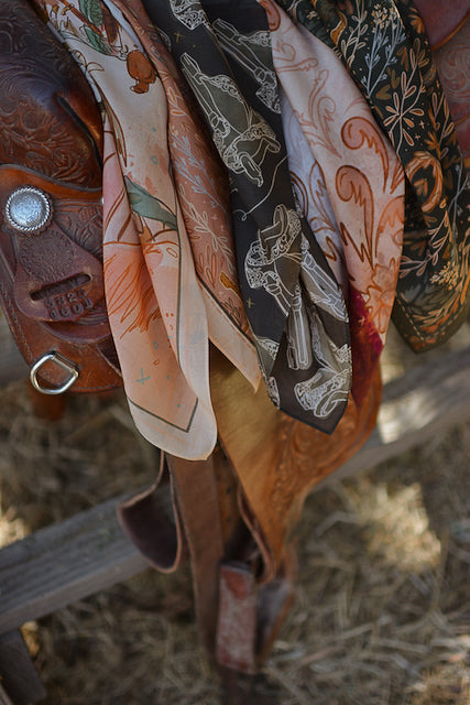 September Ride Cowgirl Silk Scarf Wild Rag