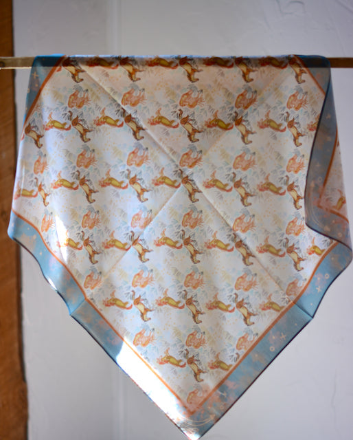 Wild Horses Mustang Meadows Wild Rag Silk Scarf